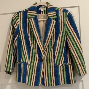 Coldwater Creek Multicolor Striped Jacket